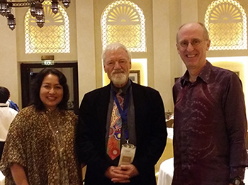 The New Zealand contingent at AMIC 2015: Khairiah A. Rahman (from left), Dr David Robie (both of AUT) and Dr Adam Brown (AIS).