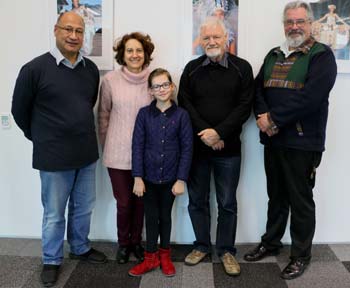 Fuimaono Tuiasau (from left), Dr Angela Romano (vice-president networks of JERAA) and her daughter Charlotte, Professor David Robie and Dr Philip Cass are some of the committee members organising the JERAA and Pacific preconference for WJEC. Image: TJ Aumua/PMC