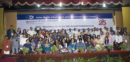 Some of the participants at the AMIC2018 conference in Manipal, Karnataka, South India, this month. Image: AMIC2018
