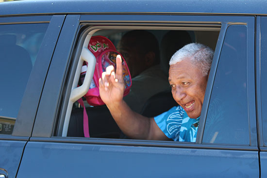 Voreqe Bainimarama waves to supporters - he is now the elected prime minister. Image: Mads Anneberg