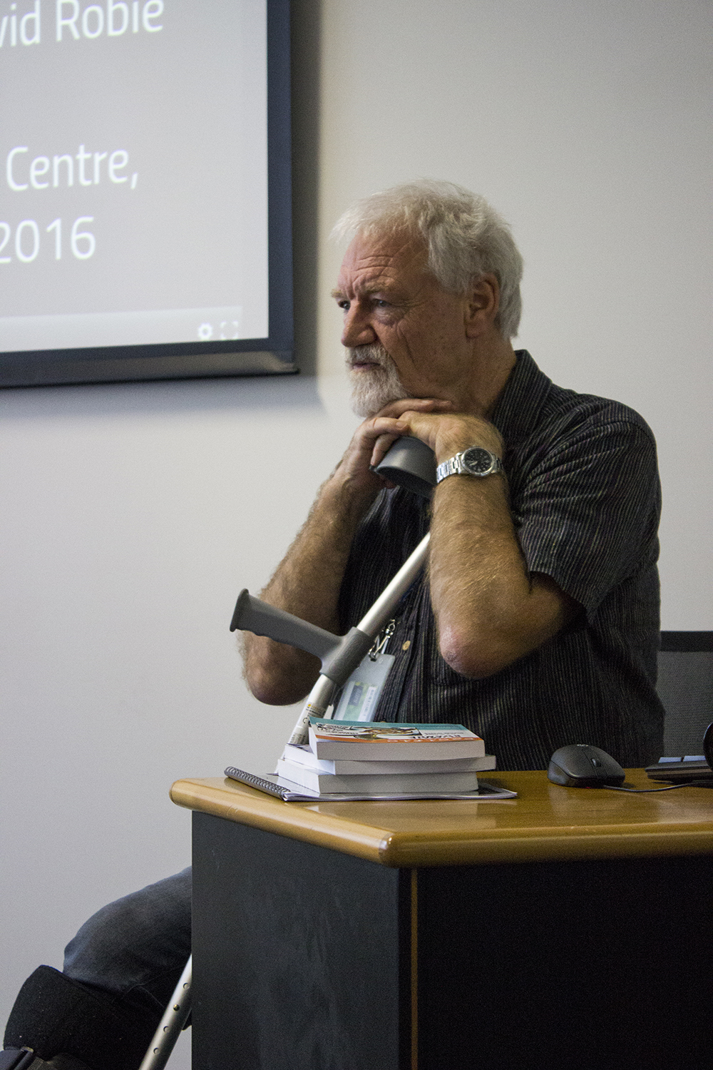 Pacific Journalism Monographs  editor Dr David Robie explains the publishing strategy. Image: AUT Library