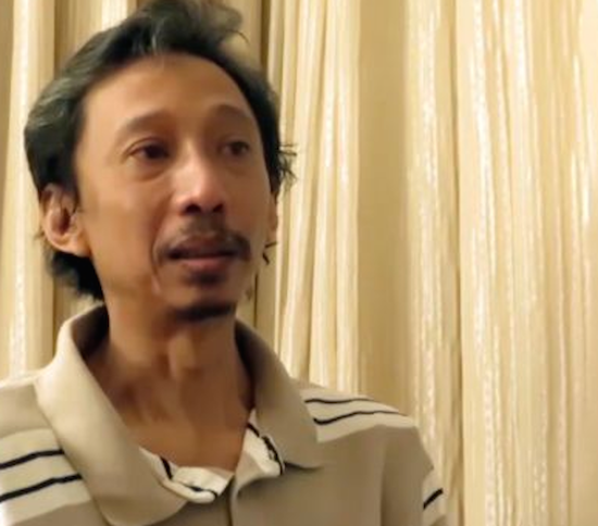 Former jihadist Heru Kurnia … “IS are sadists” in the video created by the Indonesian government’s BNPT counter-terrorism unit. Image: SMH
