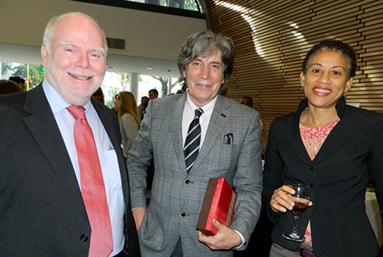 Professor Ian Richards of the University of South Australia (from left), AUT Vice-Chancellor Derek McCormack and Associate Professor Camille Nakhid of the PMC Advisory Board. Image: Del Abcede/PMC