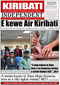 The disaster relief edition of the Kiribati Independent.