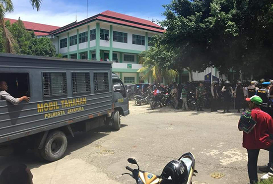 More student arrests reported in Jayapura. Image: Voice Westpapua