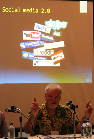 Dr Robie speaking at the PINA media summit. Photo: Wansolwara