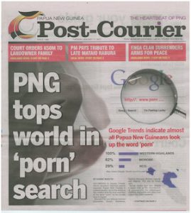 The PNG Post-Courier front page on January 17.