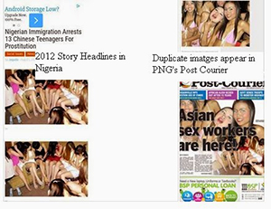 The replicated Nigerian images in the Post-Courier. Source: PNG Today