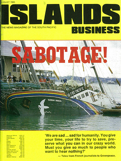 David Robie's cover story in the August 1985 edition of Islands Business. Photo by John Miller.