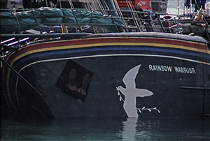 The bombed Rainbow Warrior. Image: John Miller