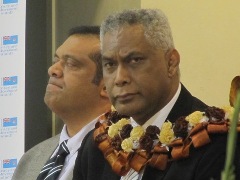 Former Land Forces Commander Jone Baledrokadroka with Ratu Mara. Photo Alex Perrottet/PMC