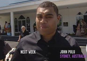 Tagata Pasifika's John Pulu reporting from Sydney. Photo: TVNZ