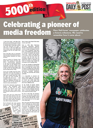 Marc Neil-Jones … fearless dedication to truth. Image: Vanuatu Daily Post