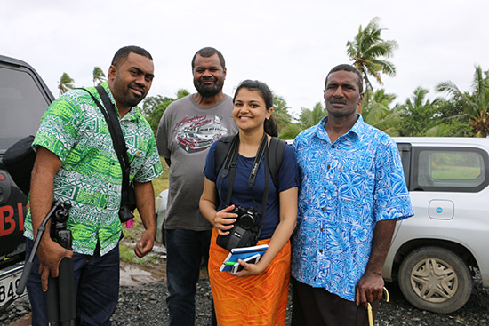 Ami Dhabuwala on assignment in Daku village.