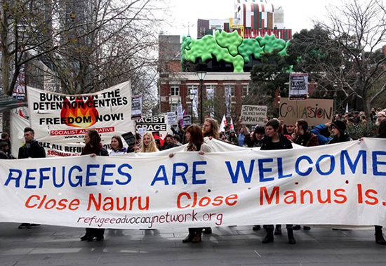 Opinions are divided on the asylum seeker issues in Australia. Many demonstrations have been held to try and secure better conditions for the refugees in the offshore detention camps. Image: John Englart/Creative Commons