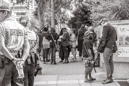 The protest at the Indonesian Consulate. Image: Alessandro Bianchetti/PMC