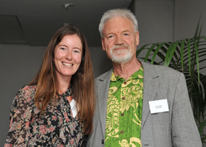 Kim Bowden with Pacific Media Centre director Dr David Robie. Photo: Doug Cole/AUT