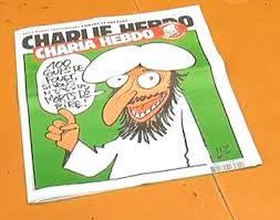 A typical controversial cover cartoon of the weekly Charlie Hebdo.