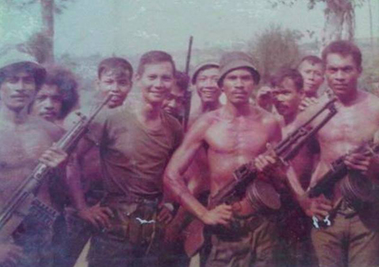 Prabowo (second from left) in Timor-Leste during the late 1970s. Source: @ReesEdward on Twitter.