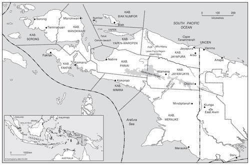  The East Awin camp is situated close to the Indonesia border in a very remote part of Papua New Guinea. Image: epress.anu.edu.au