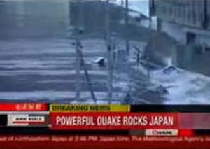 Tsunami power in the north-eastern city of Sendai, Japan. Photo: RT