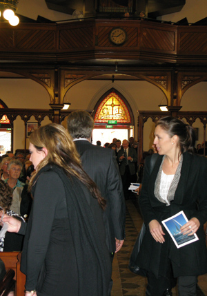 The crowd in St Patrick's Cathedral, Auckland, to farewell Father Terry Dibble. Photo: Sally James/PMC