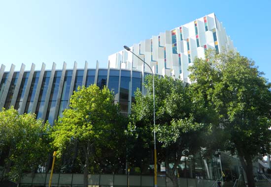 The new high-tech Sir Paul Reeves media studies building at AUT University. Image: Del Abcede/PMC