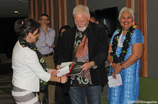 Professor Yanıkkaya, PMC director Professor David Robie and Victoria University's Assistant Vice-Chancellor (Pasifika) Laumanuvao Winnie Laban at the book launching last night. Image: Mata Lauano/Spasifik