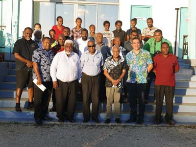 Kilman with attendees, including journalists, after the meeting. Image: Jane Joshua/ VDP