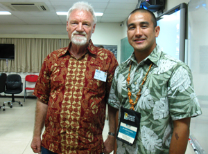 Fellow presenters Professor David Robie of NZ's AUT and lawyer Leevin Comacho of Guam. Image: Sky Marsen/USP