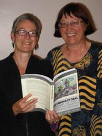 Chief judge Christine Dann (right) with another critic of foreign ownership in New Zealand, professor Jane Kelsey. Photo: NZ Not for sale.com