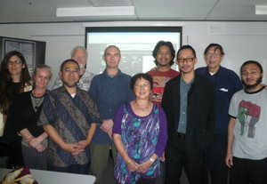 Bayu Sampurno (third from right) with documentary course participants. Photo: Sony Ambudi