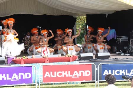 Tahitian dancers at the Pasifika Festival. Photo: Yvonne Brill/PMC