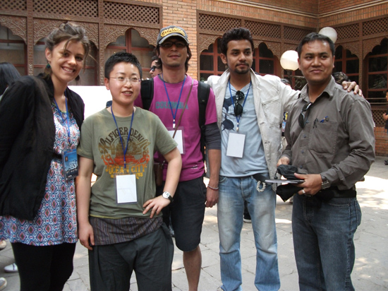 Sophie Johnson (left) and other participants at the Nepal Indigenous Film Festival. Photo: Sophie's blog