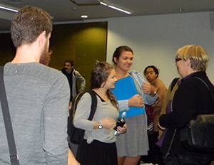 Students at last night's media freedom lecture at AUT University in Auckland. Image: Del Abcede/PMC