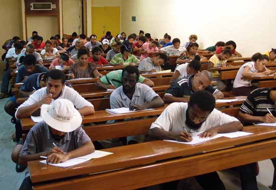 A classroom at the University of Papua New Guinea. Image: PMC