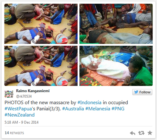 West Papua’s alleged Paniai massacre.